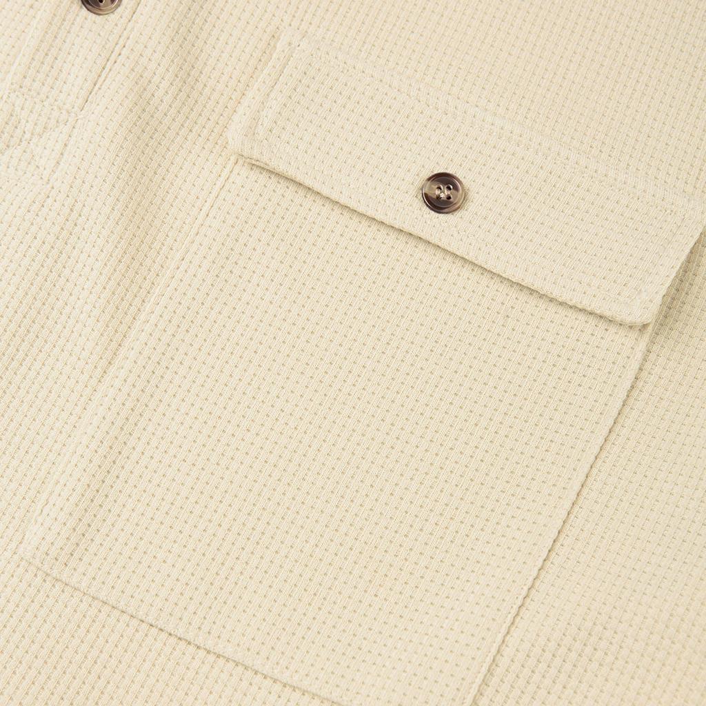 Men'S Button Up Round Neck Top Solid Color Long Sleeved Sports Fashion T-Shirt