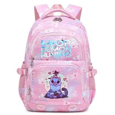 KPOP Demon Hunter Girls Printed Backpack Teen Girls Student Backpack Children's Large Capacity Backpack Cute Cartoon KTB