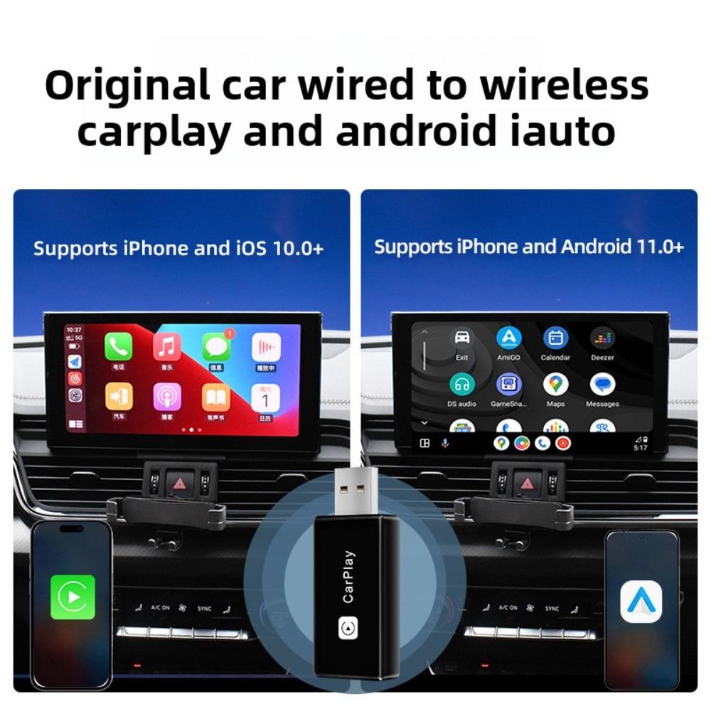 USB Wireless CarPlay Adapter Convert Wired To Wireless CarPlay Android Auto 2 In 1 CarPlay Box for Car