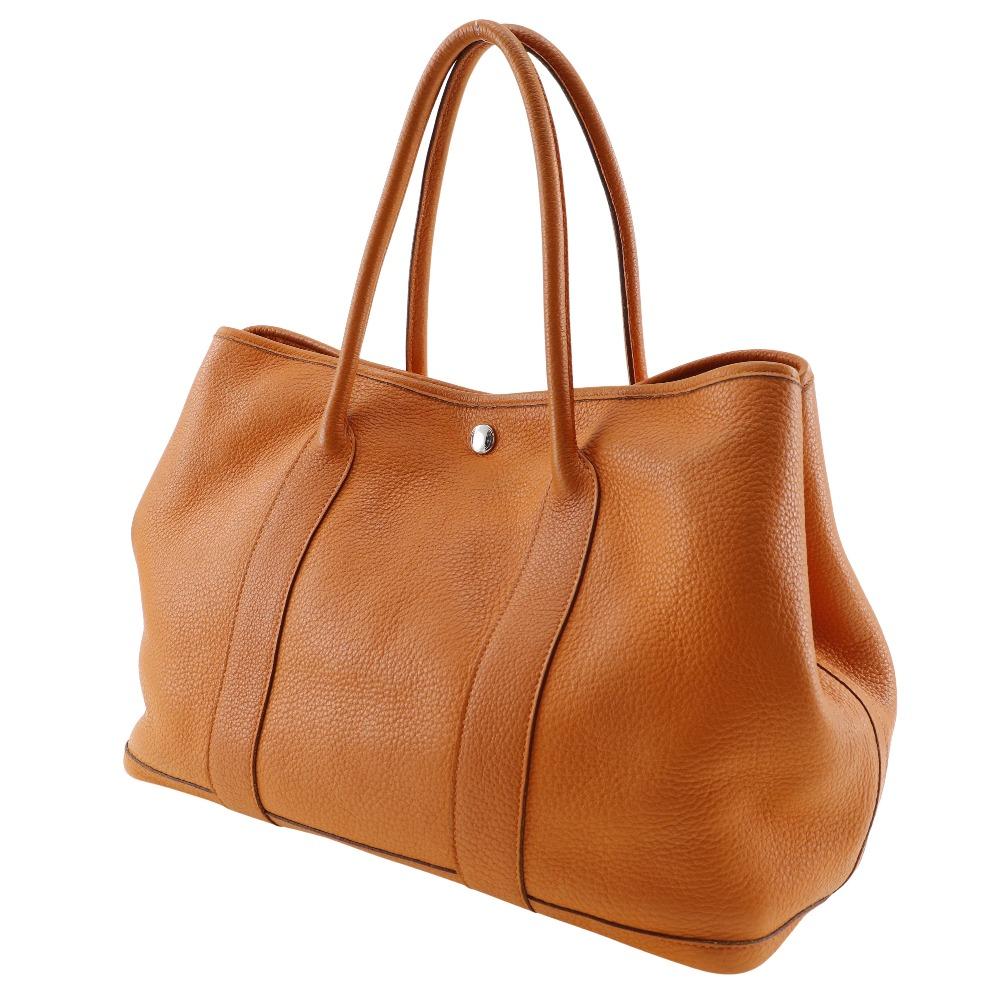 Hermes Garden Party PM Tote Bag Orange Fjord Women Used