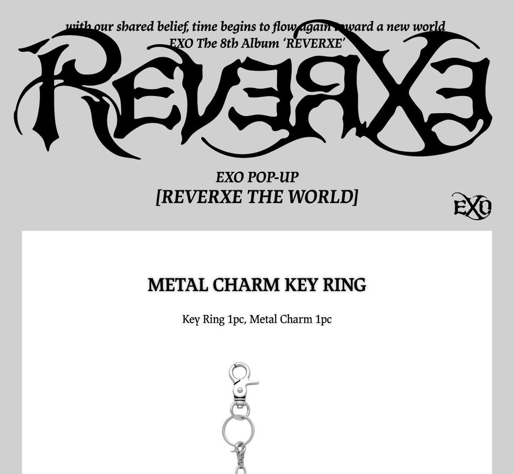 EXO 2026 POP-UP [REVERXE THE WORLD] MD (Metal Charm Keyring)