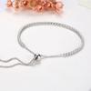 TONGZHE Women Couple Bracelets 925 Silver Jewelry Bangles For Ladies Beads Sparkling Strand Chain Bracelets For Women