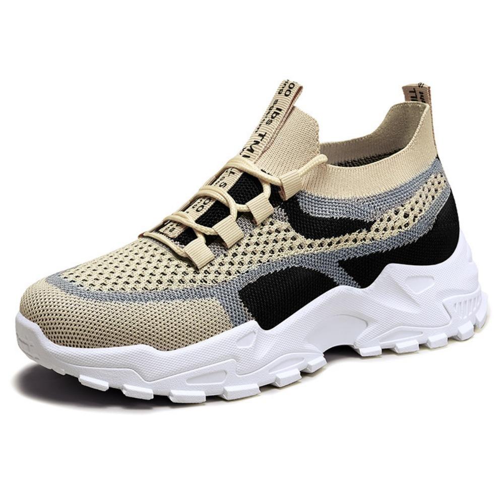 Women's Breathable Woven Sneakers - Lightweight Casual Platform Running Shoes Low-Top Lace-Up Desig Ladies Sneakers