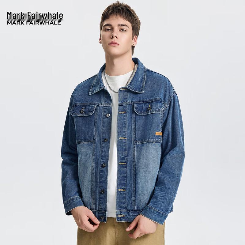 Mark Fairwhale Herren Multi-Taschen Jeansjacke