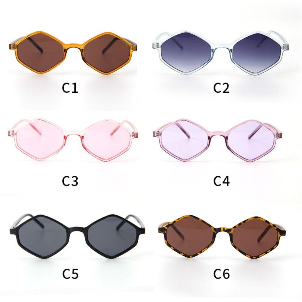 Lightweight Metal Eyewear Vintage UV400 Sun Glasses Fashion Rhombus Leopard Sunglasses Holiday