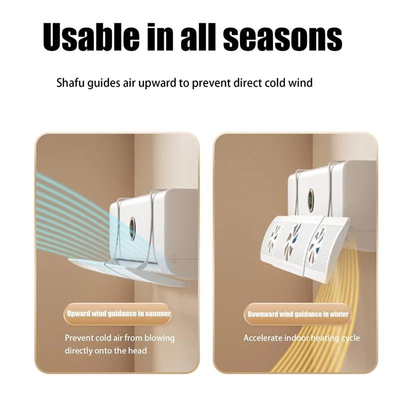 A84X-Baffle For Car Home Family Adjustable Air Vent Deflector For Ceiling Vents For Car Home Family Bedroom Living