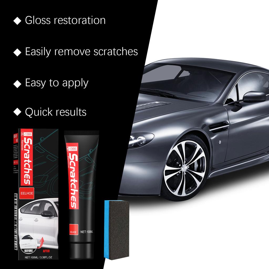 EELHOE car scratch polishing cream, paint surface cleaning, glazing and decontamination wax, refurbishment cream, scratch care and maintenance