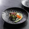 Japanese Rock Pattern Ceramic Dinner Plate – High-End Steak & Salad Dish