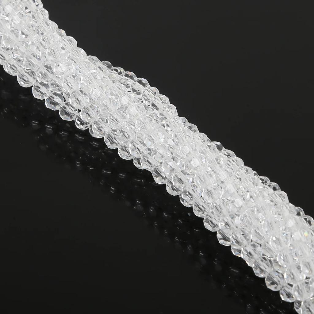 3 4 6 8mm AB color Round Crystal Beads Faceted Transparent Glass Bead Loose Spacer Bead for Jewerly Making DIY Bracelet Necklace