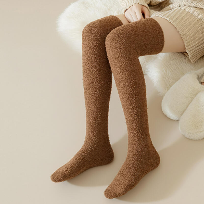 Elne Long Thigh Sleep Winter Microfiber Long Thermal Socks R280
