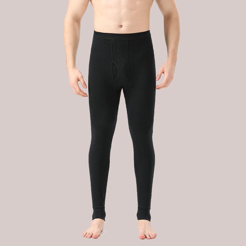 Men's Slim Fit Pure Cotton Warm Trousers - 100% Cotton, Plus Velvet, Ideal for Autumn and Winter