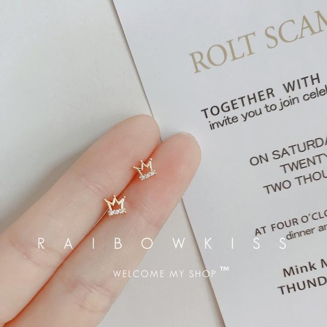 Fashion Earrings For Women Mini Candy Sweet Hypoallergenic Stud Ear Girls Minimalist Gold Color Flower Piercing Jewelry Gifts