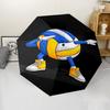 Volleyball Theme Automatic Umbrella, Lightweight & Portable, 8 Rib, Perfect for Outdoor Travel, Birthdays, Christmas, Gifts.