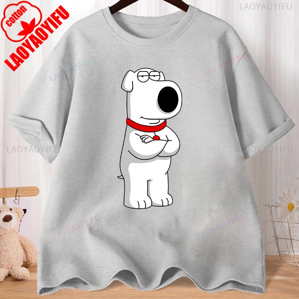 FMILY GUY Stewie Tattoo Brian Cartoon FMILY GUY Bedrucktes T-Shirt für Fitnesstraining, Joggen und Outdoor-Aktivitäten