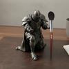 Настольный органайзер «Бронированный Рыцарь» 3D-печать, Подставка для ручек «Древний Воин», Серебристый оттенок