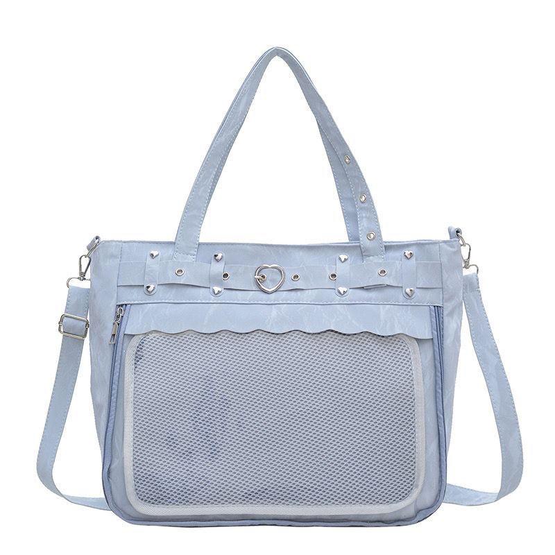Anime Shoulder Bag Large Capacity Two-Dimension Manual Diy Itabag Badge Display Japanese Style Women'S Handbag Friend Gift