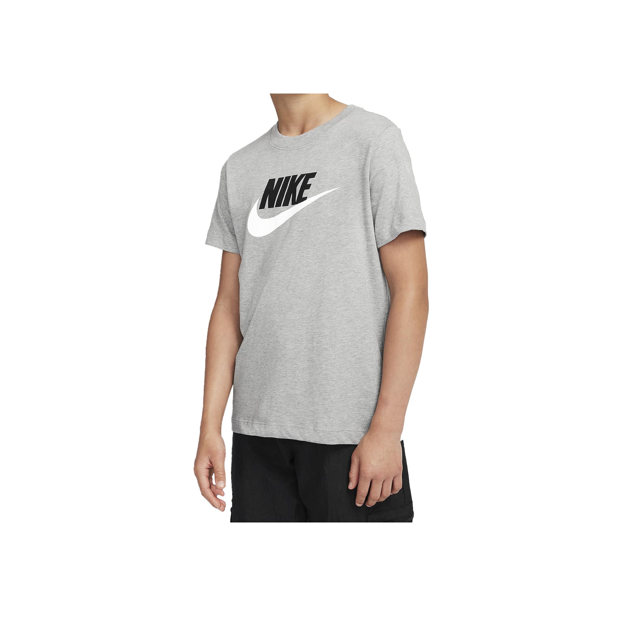 

Nike Sportswear Comfortable Soft Breathable Short Sleeve T-Shirt Kids Tops Dark-Gray Stone-Blue FZ5178-063 L