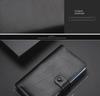 Large Capacity Genuine Leather Multi-Card Holder - Men's & Women's Long Cowhide Credit Card Document Wallet (Korean Design)
