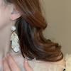 GemChic Women's Earrings Trendy Imitation Pearl Petal Tassel Ear Hook Elegant Long Earrings Birthday Christmas Jewelry Gift