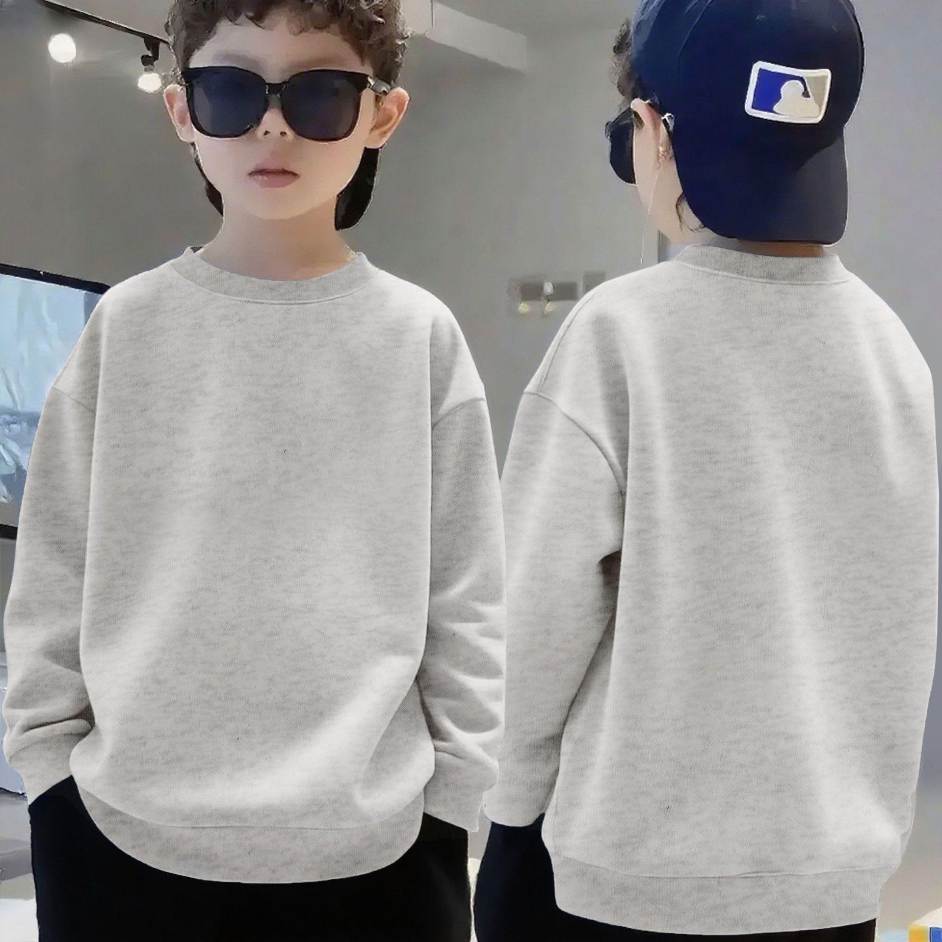 

Флисовый свитшот для больших детей - Теплый спортивный пуловер с длинным рукавом для мальчиков, весна/осень 170cm (42-55kg)