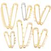 5-10pcs/lot Gold Safety Pins Brooches Blank Base Brooch Pin with Holes Fasteners Pin For DIY Jewelry Making Supplies Accessories