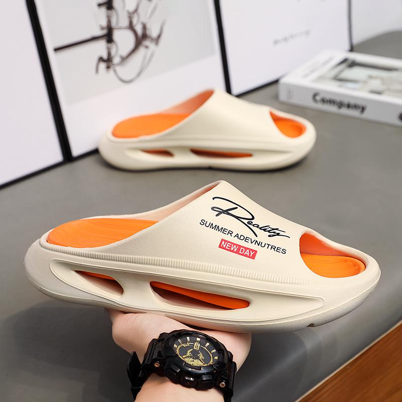 Fashion Summer Men's Indoor Outdoor Sandals Slippers Fashion Quirky Beach Casual Shoes Soft Bottom Massage Slippers Men's Big Size 45