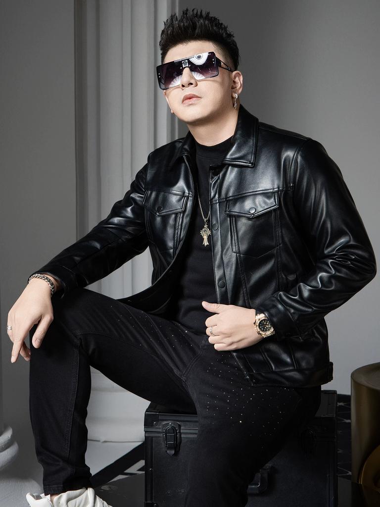 European Trendy Brand Lapel Jacket Men's Leather Jacket 2025 Autumn New Fashion Versatile Stylish Casual Leather Coat