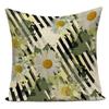 Polyester Decorative Throw Pillows Case Red Rose Purple Lavender Pillow Cover Flower Cushion Cover For Sofa Home Living Room