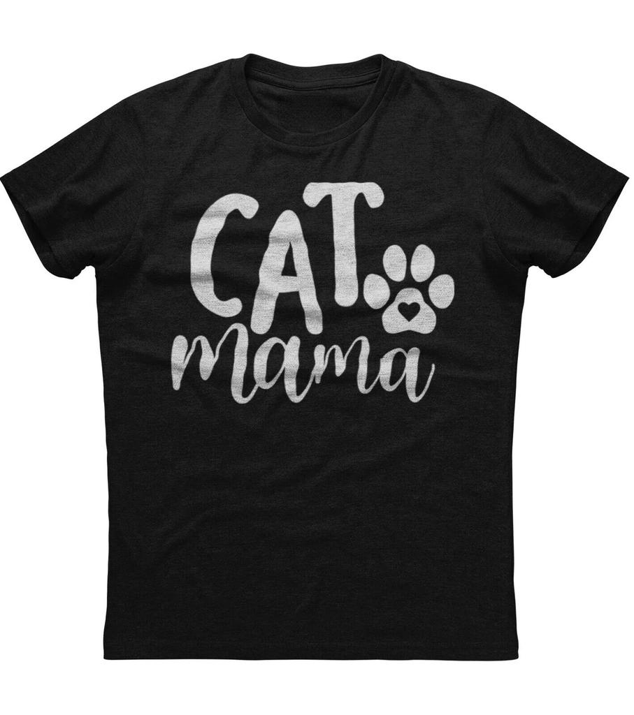 Paw Prints Printed Cat Mama Cat Owner Gift TShirt 100 Cotton ONeck Summer Short Sleeve Casual Mens Tshirt Size S3XL