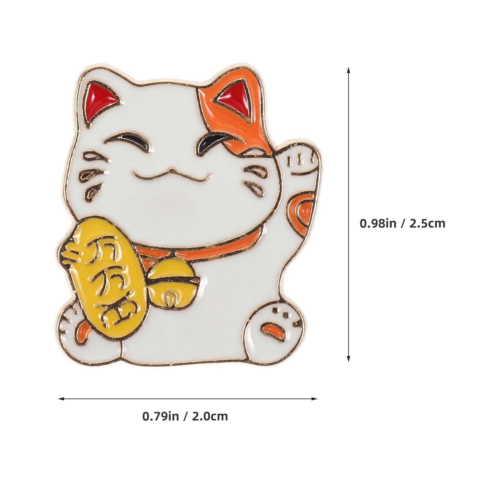 

Cat Brooch Japanese Style Brooch Cartoon Fortune Cat Pin Clothing Accessory Cats Brooches Badge Diy Clothing Jewelry Making