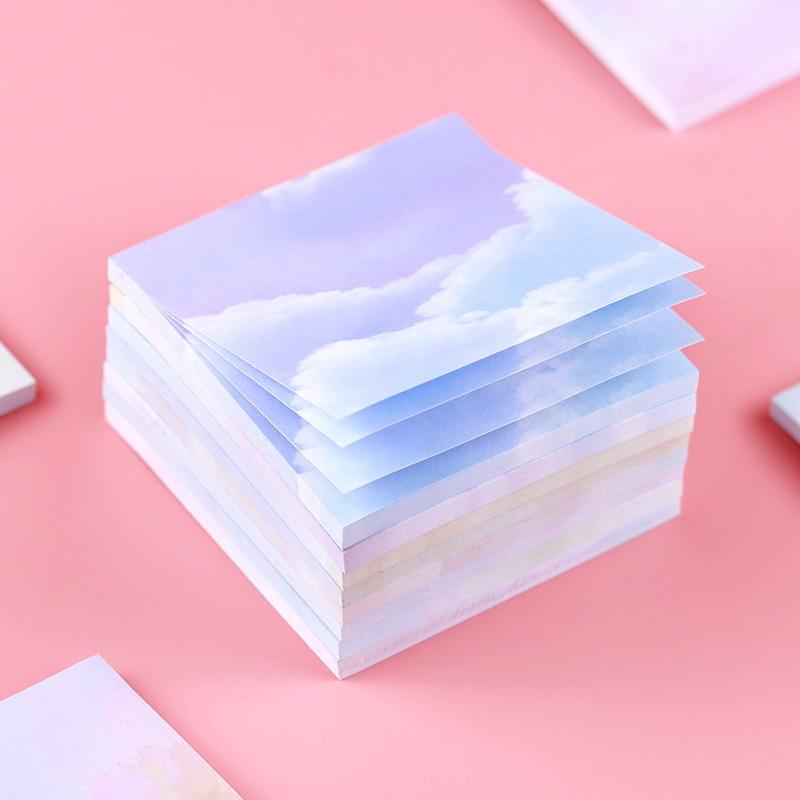 50 Sheets Colorful Starry Sky Stickers Sticky Notes and Stickers Leave A Message for Sticky Notes Student Office Stationery Supplies