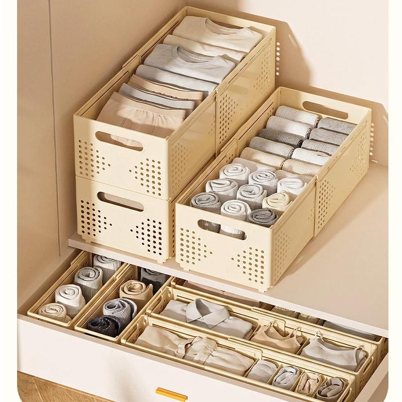 Adjustable Storage Box Holds Clothes Kitchenware And Desk Items Expandable Saves On Drying Time