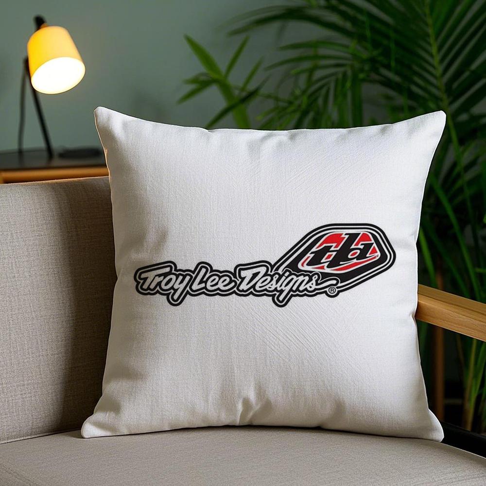 T-Troy Lee Cushion Cover Plush Fabric Soft Double-Sided Printed Sofa Pillow Case Colorfast Home Decor Gift