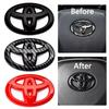 1PCS ABS Toyota Logo Car Emblem Steering Wheel Sticker For Toyota Hilux Prius Avensis Auris Verso Corolla Camry Auto Accessories