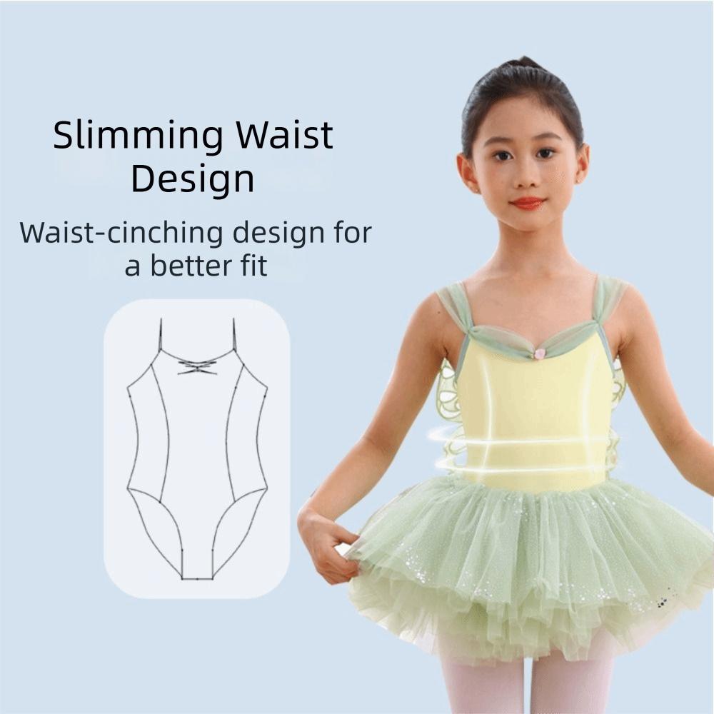 Camisole Style Tutu Gymnastics Leotards Sleeveless Design Ballerina Tutu Dress  Kids