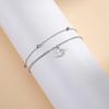 Cazador Barcelona Flower Bracelet Stainless Steel Smile Leaves Bow Tie Planet Charm Double Layer Beads Chain for Women Jewelry
