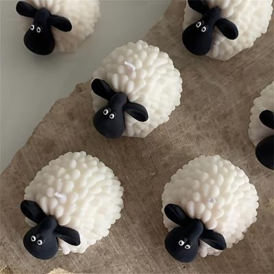 3D-Silikonform für Kerzen in Form von Schafen, Tier, Ziegen, Süßigkeiten, Kuchen, Backform, handgefertigt, Kerzen, Kuchendekorationswerkzeug