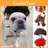Peruca Preta Explosiva Elegante com Franja Para Gatos e Cães Perfeita Para Halloween e Natal