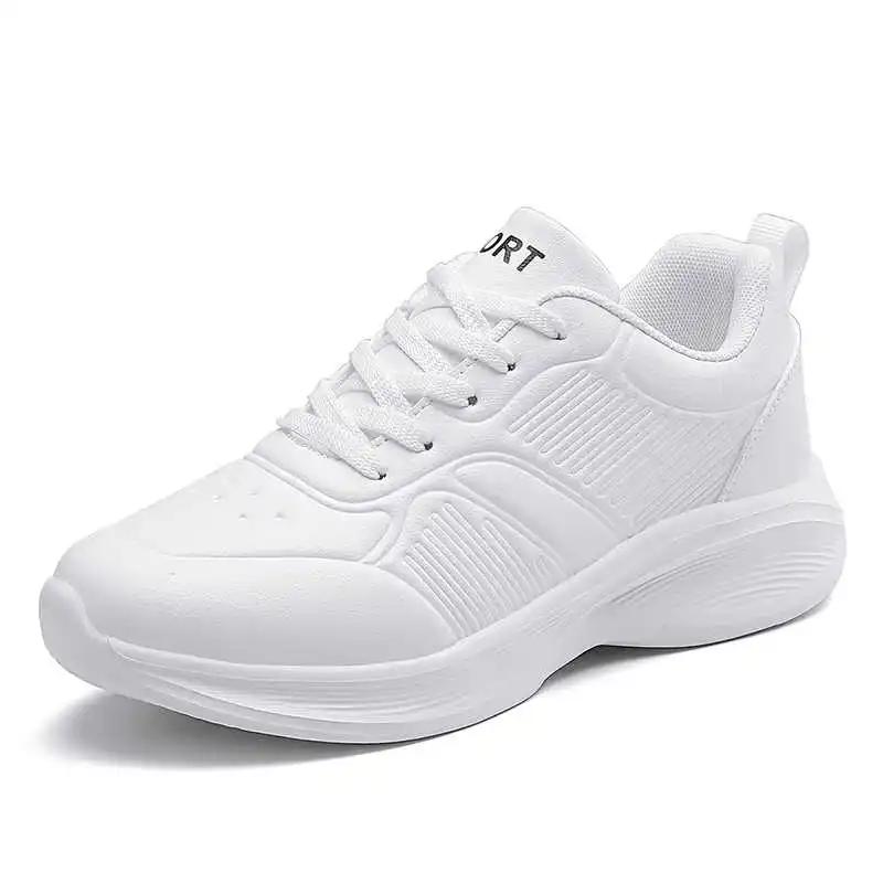 Fashion Natural Leather Flat Sole White Moccasin Casual Women's Sport Shoes Athletics Sneakers Tenya Character Tensi Tenia Krasovka