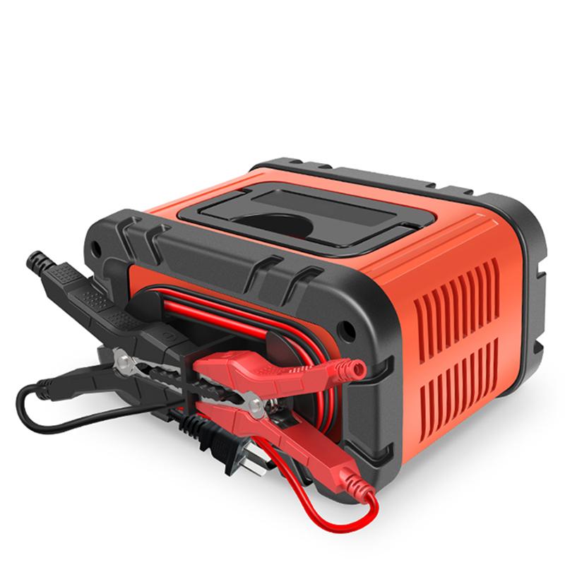 7-Segment 10A/5A/6A Car Motorcycle Charger 12V/24V Smart Charger Lithium AGM GEL Lead-Acid LiFePO4 Battery Charger for Car