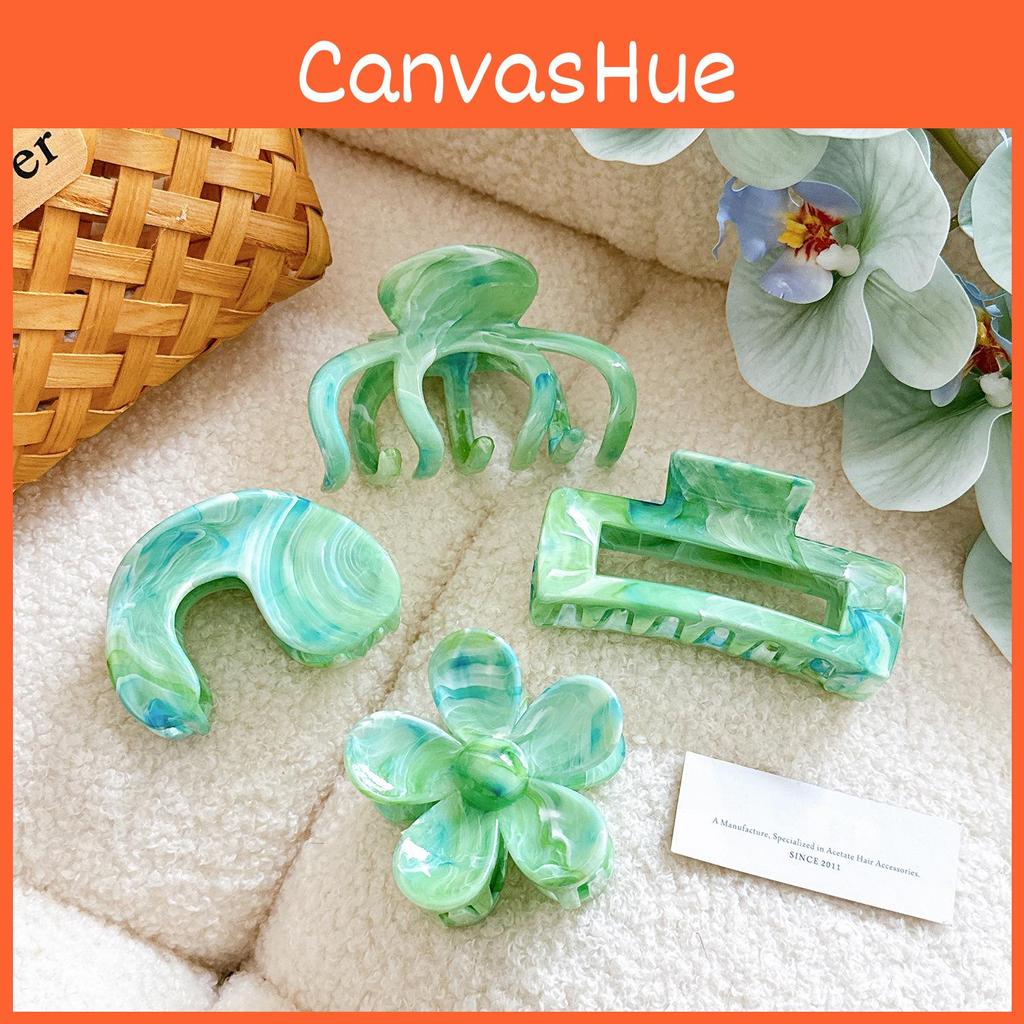 Elegant Resin Hair Claw Clip In Unique Floral And Geometric Designs For Women