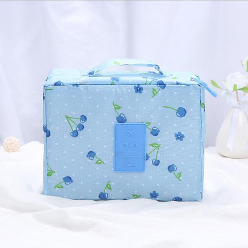 

2Pcs Waterproof Cosmetic Bag Portable Travel Toiletry Bag Multifunctional Storage Pouch for Ladies Business Trip Outdoor синій