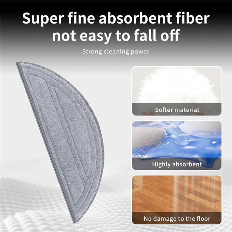 A13I-Mop Pad For Roborock Saros 10/S9 Maxv Ultra/S90ver/G30/A1460RR Accessories Kit Reusable Washable Mopping Cloth Accessories