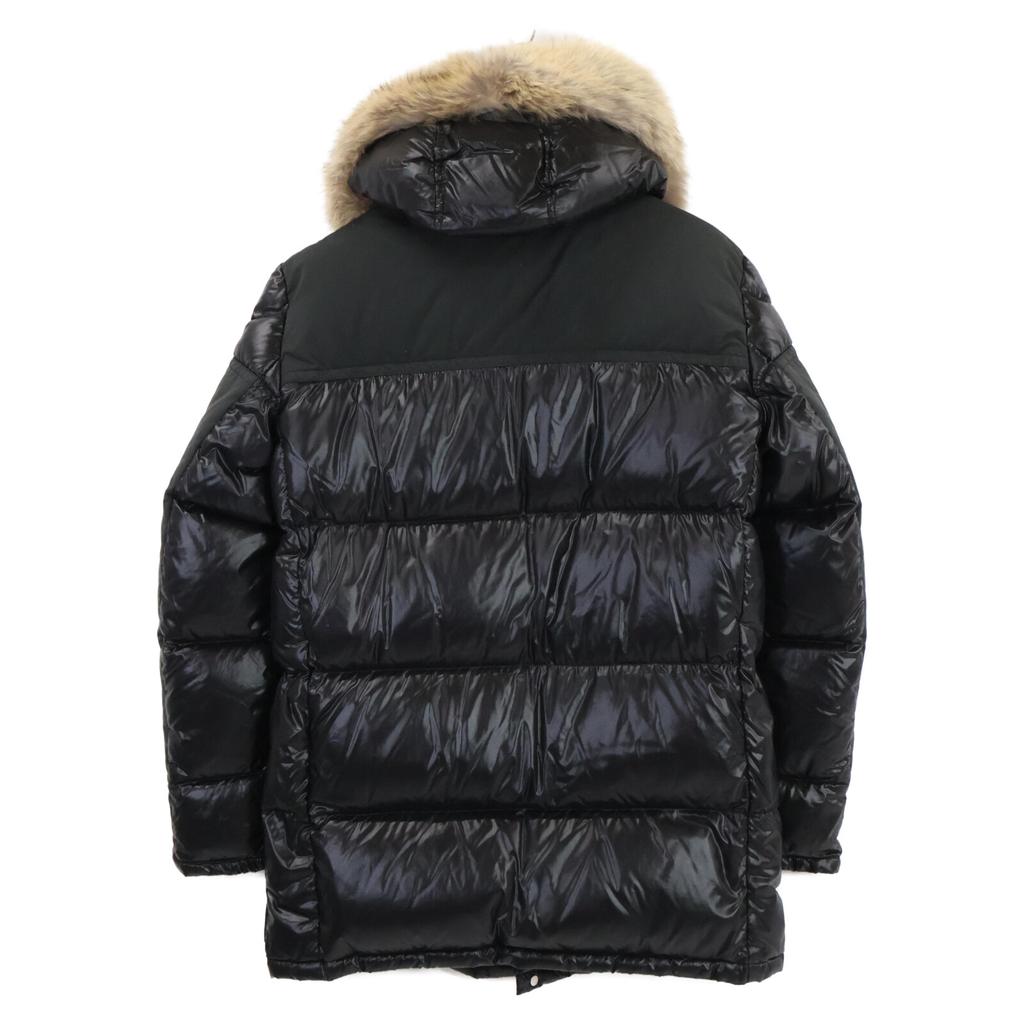 MONCLER [Excellent Condition] FREY Fur/Hooded Down Jacket 1 blackUsed