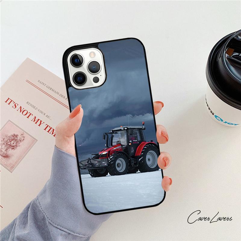 Red Tractors Car Phone Case For Apple iPhone 17 Air Pro Max Plus Coque For iPhone 17 Air 14 15 16 13 12 Max Cover