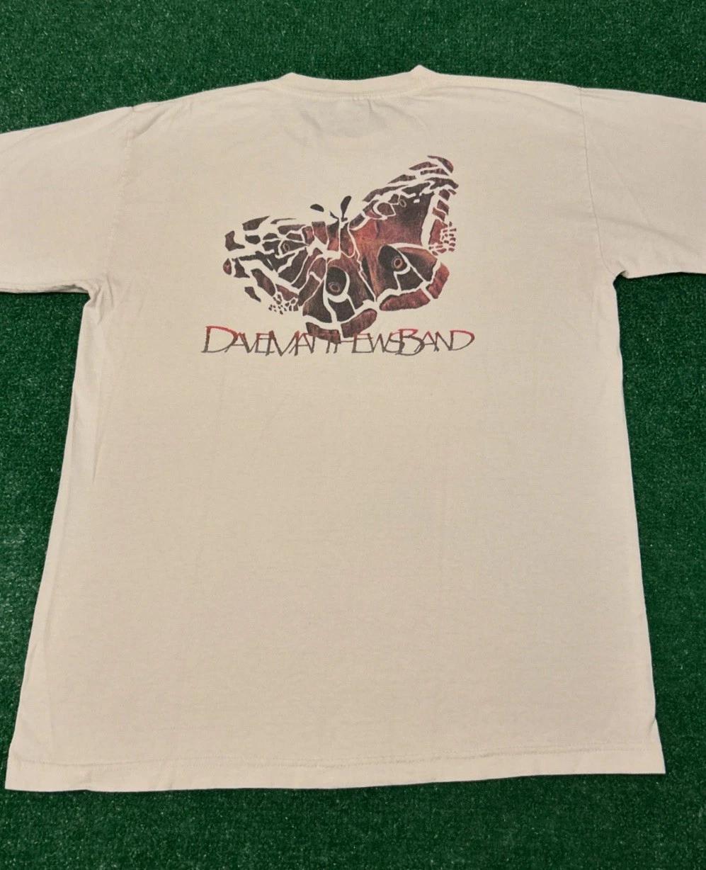 Vintage 90s Dave Mathews Band Tee Butterfly VTG Shirt Mens Size Large USA XL