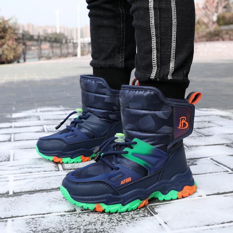 Детская зимняя противоскользящая износостойкая и мягкая теплая спортивная обувь с высоким — фото 3