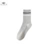 Cotton Women's Mid-calf Socks Girls Ladies' Parallel Bar Striped Casual Sports Socks