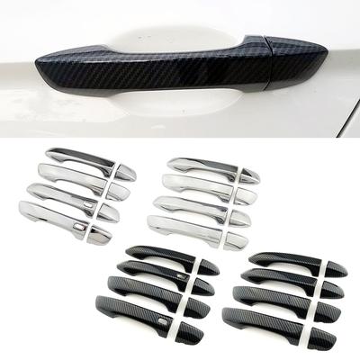 For Volkswagen VW Tiguan 2017-2024 Door Handle Cover Decoration Carbon Fiber Color Modify Refit Chrome Trim Protection Sticker