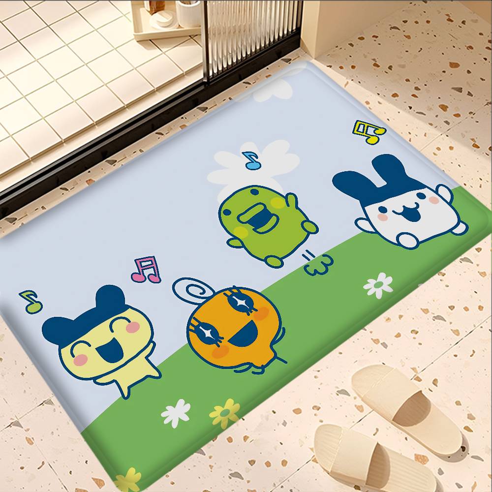 Classic T-Tamagotchi Cut Friend Game Bathroom Mat Anti-slip Absorb Water Long Strip Cushion Bedroon Mat Welcome Doormat